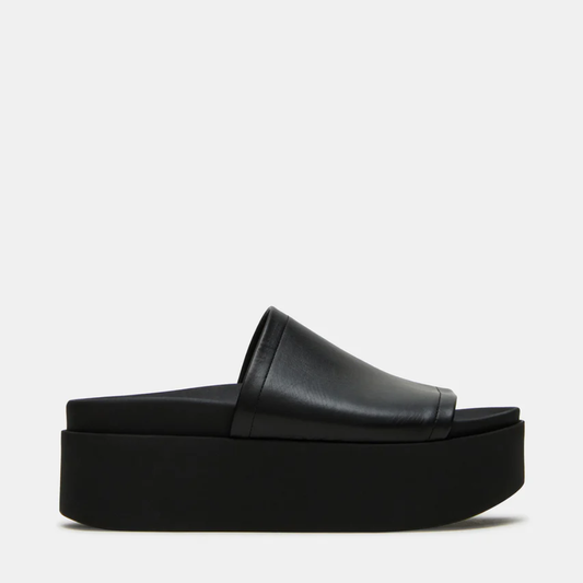 Arvinn Leather Platform Slides