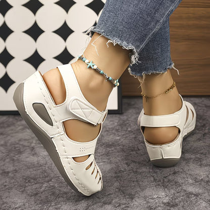 Noor Closed-Toe Wedge Sandals