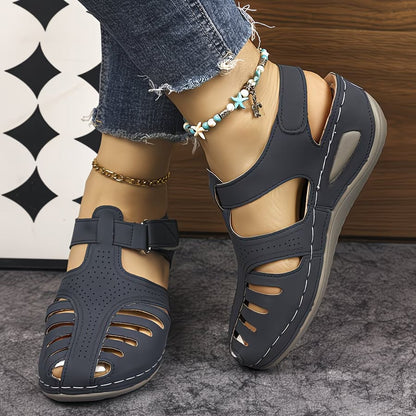 Noor Closed-Toe Wedge Sandals