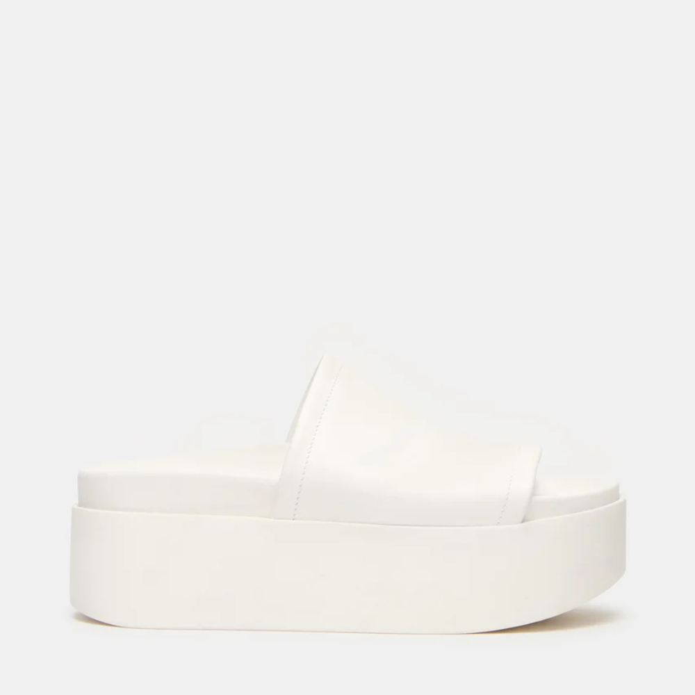 Arvinn Leather Platform Slides