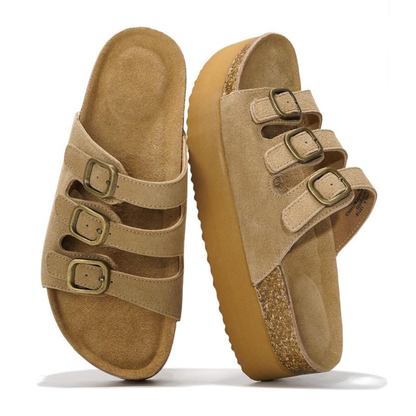Scooby Platform Three-Strap Sandals