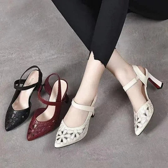 Women’s Leather-Look Comfort Heels