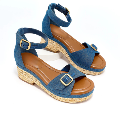 Meterry Denim Sandals Wedges – The Wedge That Goes With Everything