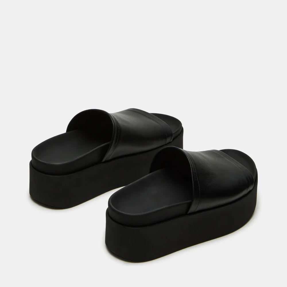 Arvinn Leather Platform Slides