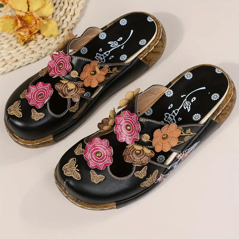 Florence Floral Mule Sandals