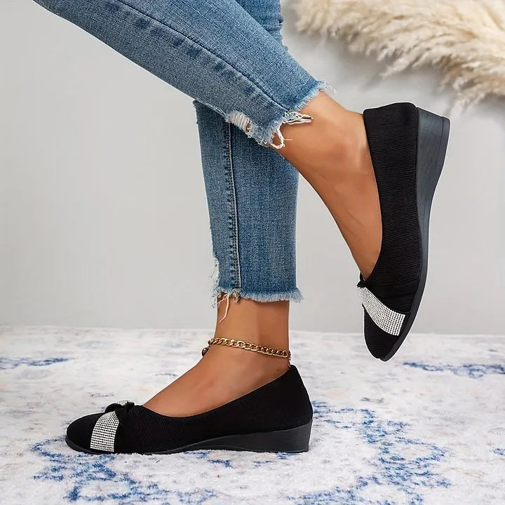 Women’s Lightweight Rhinestone Wedge Shoes