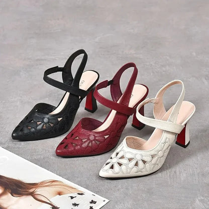 Women’s Leather-Look Comfort Heels