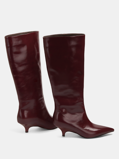 Pointed Toe Knee-High Boots