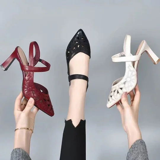 Women’s Leather-Look Comfort Heels