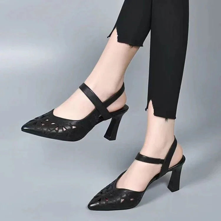 Women’s Leather-Look Comfort Heels