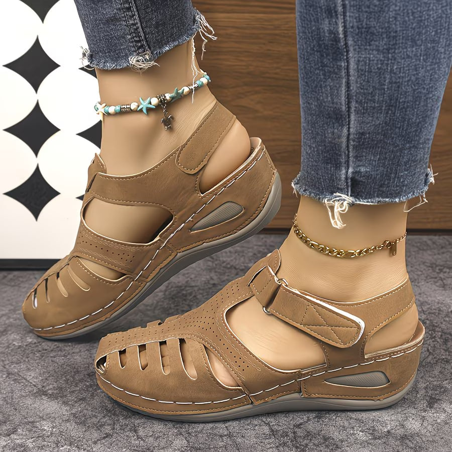 Noor Closed-Toe Wedge Sandals