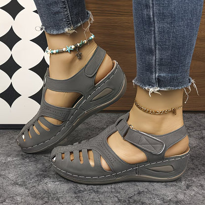 Noor Closed-Toe Wedge Sandals