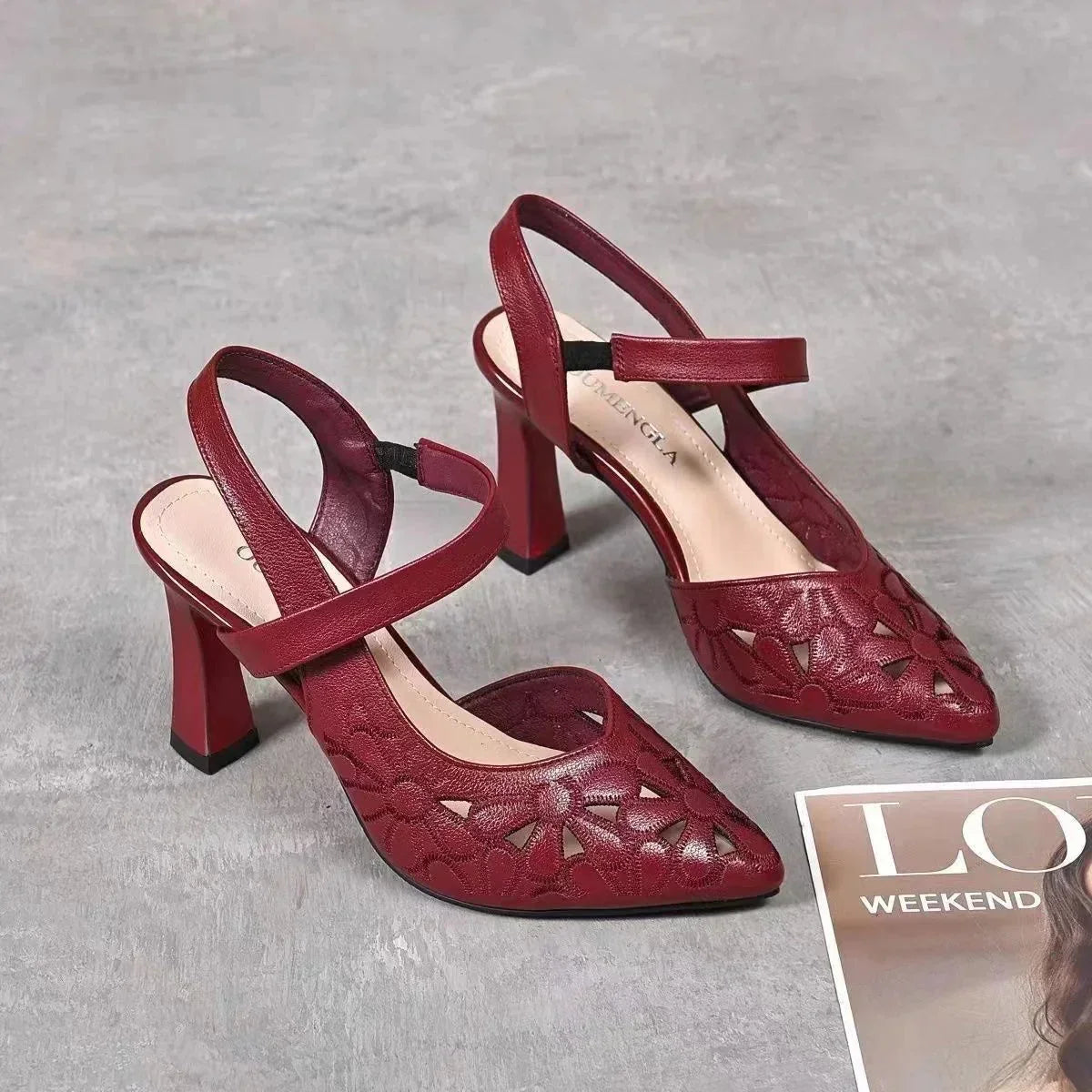 Women’s Leather-Look Comfort Heels