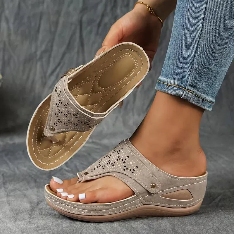 Comfort Cutout Thong Sandals