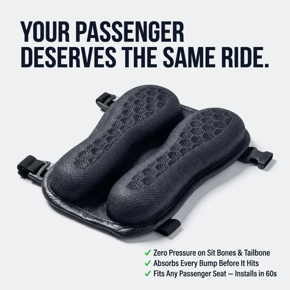 Gel passenger cushion for the rear seat
