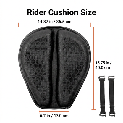 Rider cushion size and dimensions